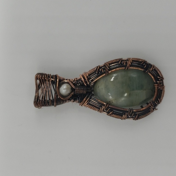 310- Wire wrapped Pendant Necklace Handmade NWT - Picture 1 of 6